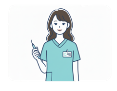 歯科衛生士の女性のイラスト